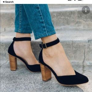 Worn Once Soludo’s Collette Black Velvet heels size 7.